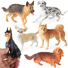 Realistic Dog Breed Action Figures PVC Material Ideal Gift for Youngsters