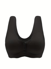 Push Up Bra Front Buckle Full Coverage Comfy Breathable Women's Lingerie