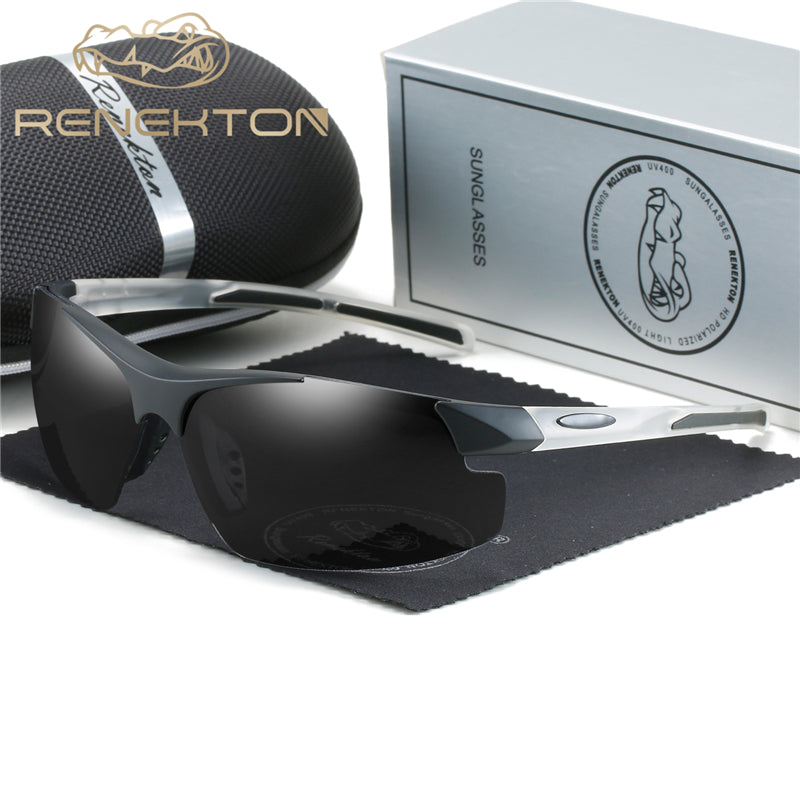 Men's Frameless Sports Sunglasses Windproof Driving Glasses