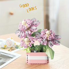 Building Block Toy Potted Plant Office Decoration Model Toy