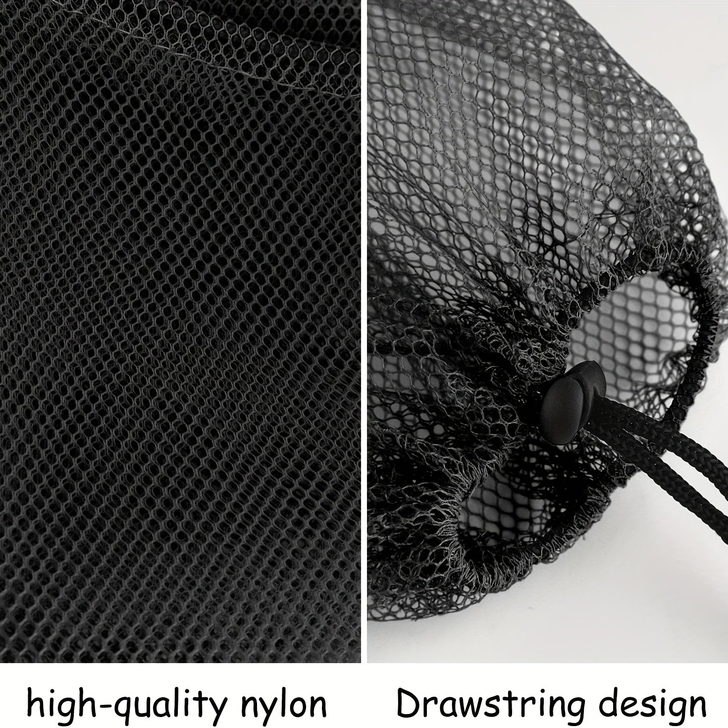 10pcs Mesh Laundry Bags Drawstring Large Storage Bag for Dorm Travel Camping