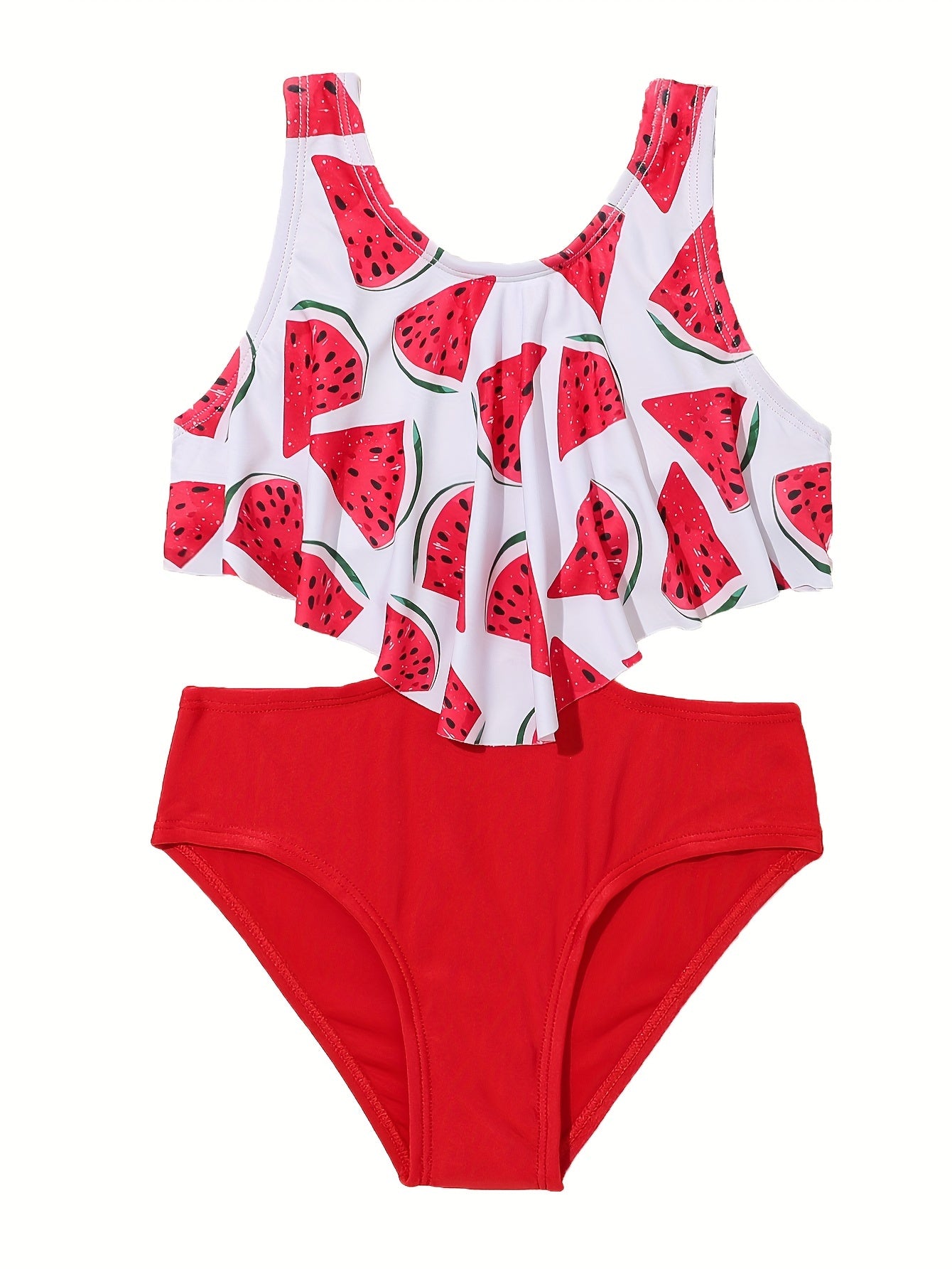 Watermelon Graphic 1pc Swimsuit for Toddler Girls
