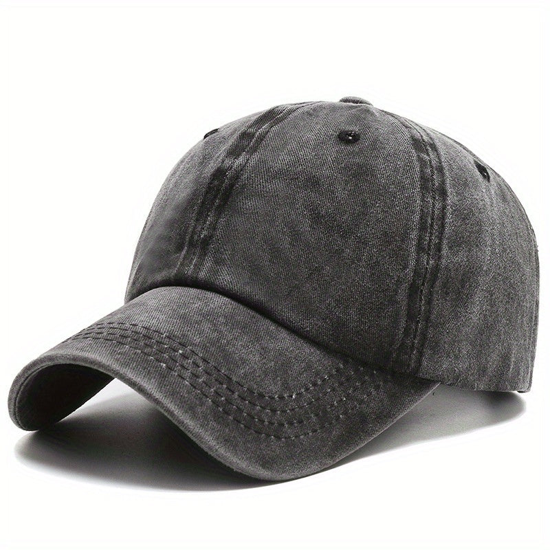 Washed Denim Baseball Cap for Couple