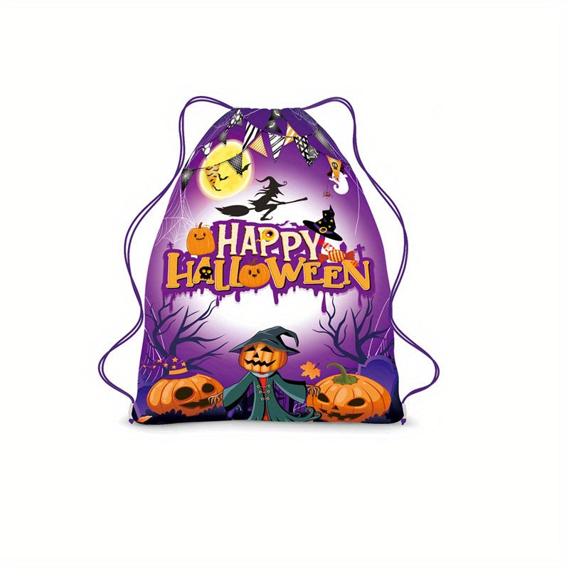 Halloween Drawstring Backpack Portable Storage Bag