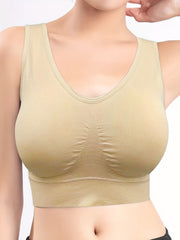 3-Pack Wireless Sports Bras, Comfy & Breathable, Running Workout Bra