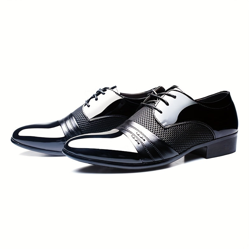 Men's Pointed Toe Derby Shoes Non Slip Dress Shoes For Wedding Business