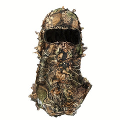 Ghillie Camouflage Leafy Hat 3D Full Face Mask Headwear Turkey Camo
