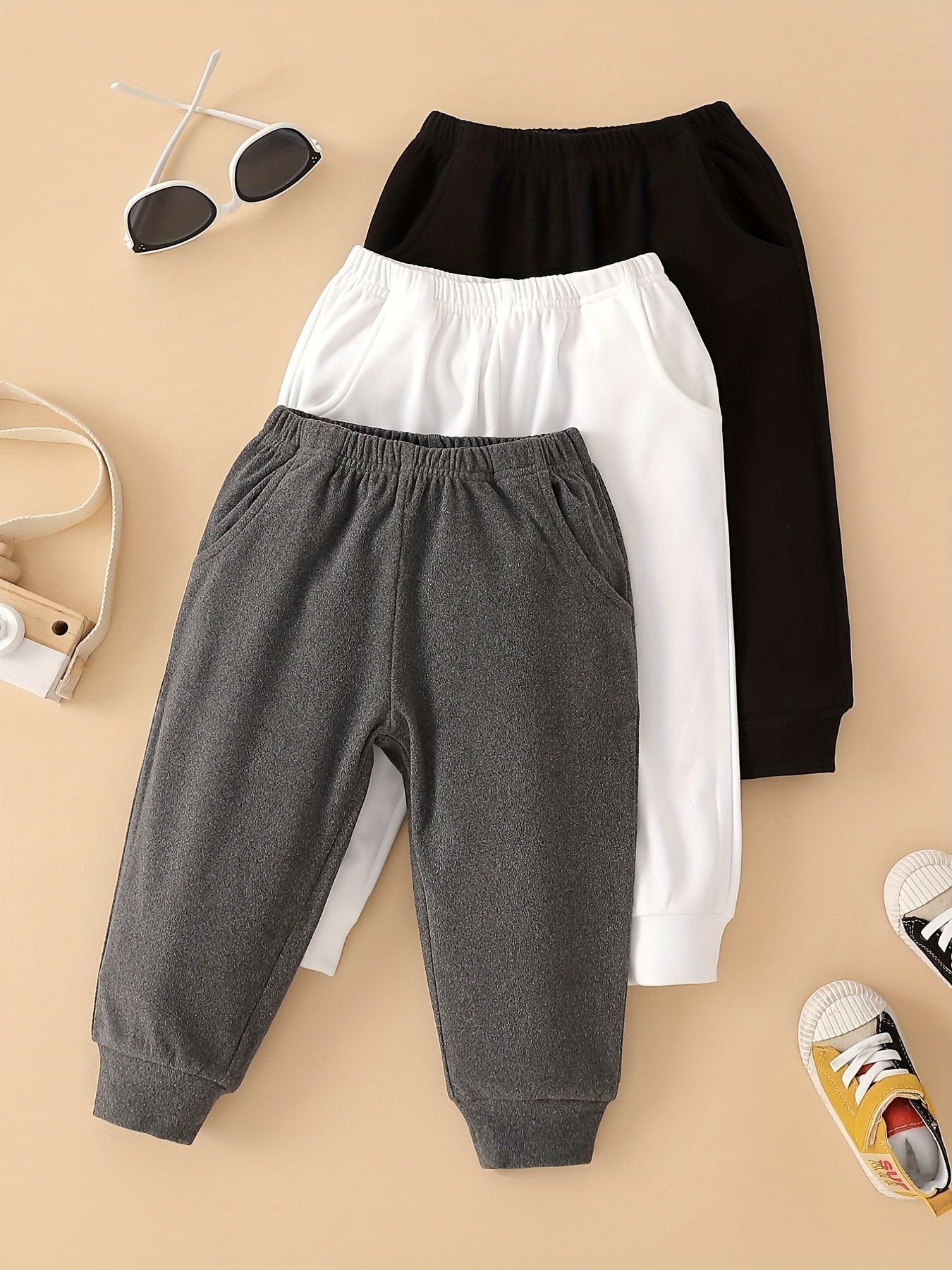 Baby Boys Casual Sports Trousers 3pcs Set for Spring and Autumn