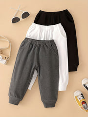 Baby Boys Casual Sports Trousers 3pcs Set for Spring and Autumn