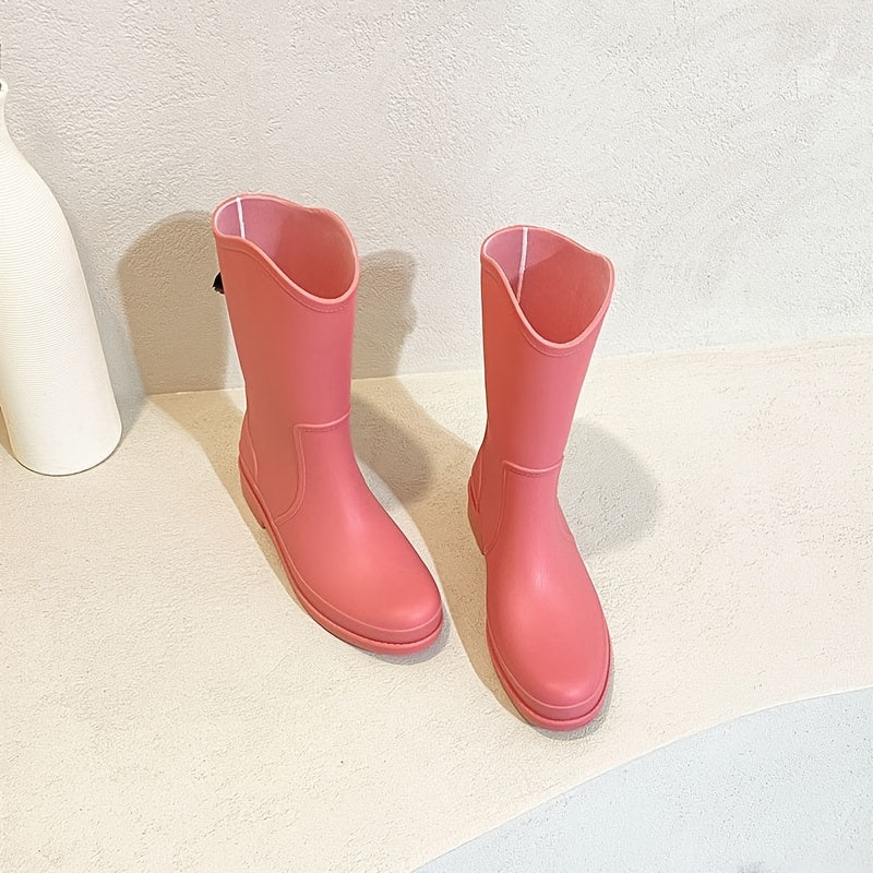 Women's Waterproof High Top Rain Boots Non Slip Rubber Boots