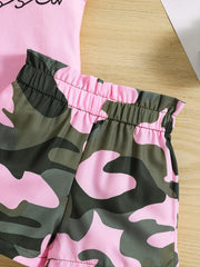 Toddler Girls Tank Top Camo Shorts Set Baby Kids Clothes Summer