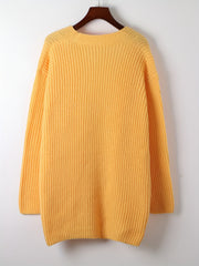 Casual Cardigan Women Solid Long Sleeve Open Front Drop Shoulder