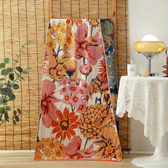Flower Pattern Bath Towel Soft Skin friendly Absorbent Towel