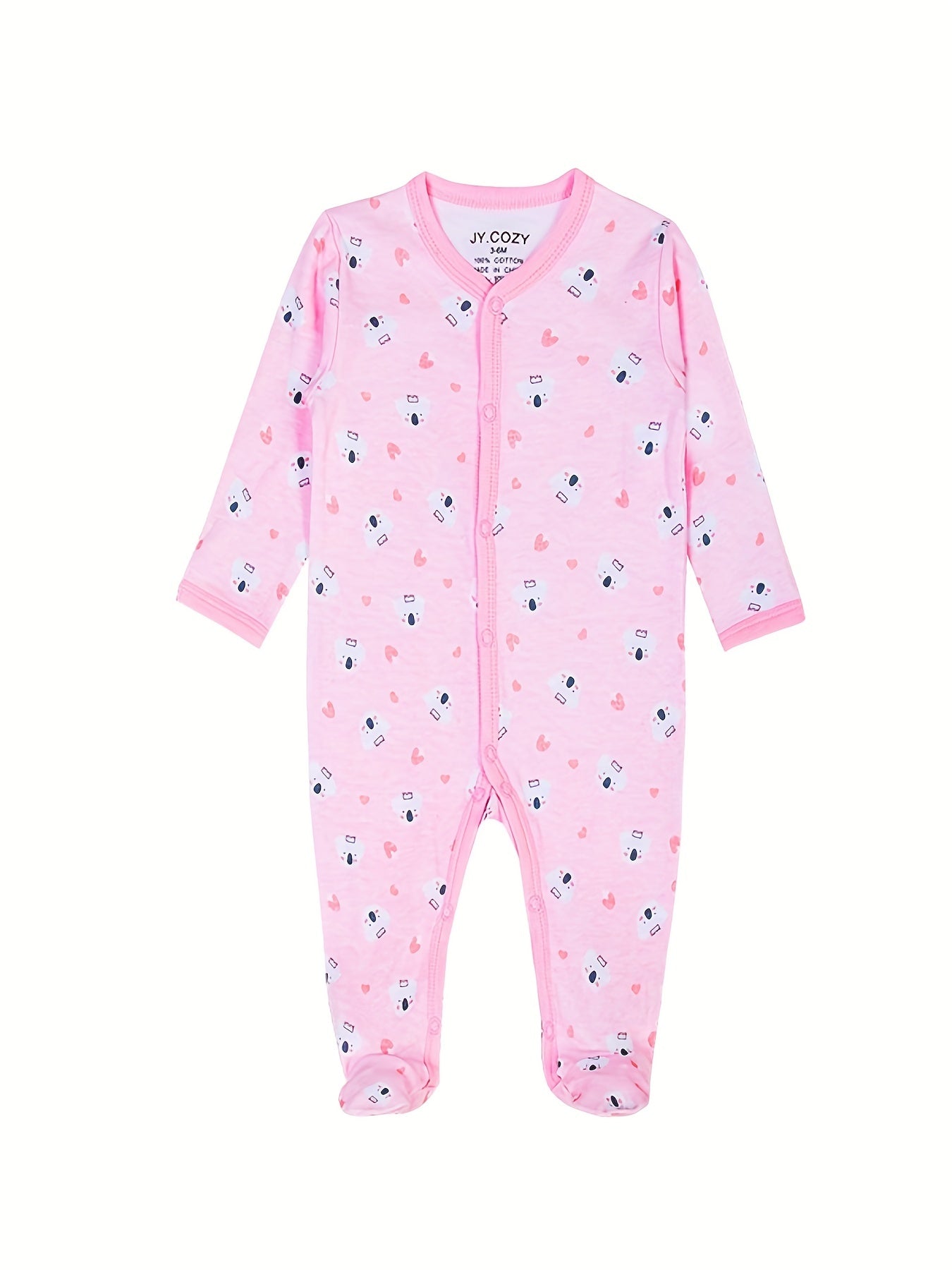 Baby Girls Long Sleeve Cotton Romper 3pcs Set