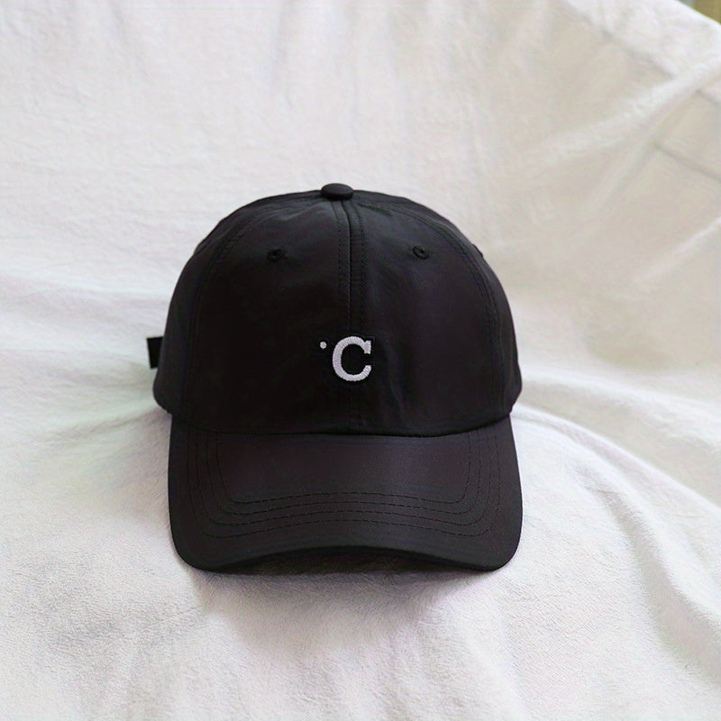 Embroidery High Polyester Fiber Mens Baseball Cap Solid Color