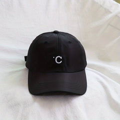 Embroidery High Polyester Fiber Mens Baseball Cap Solid Color