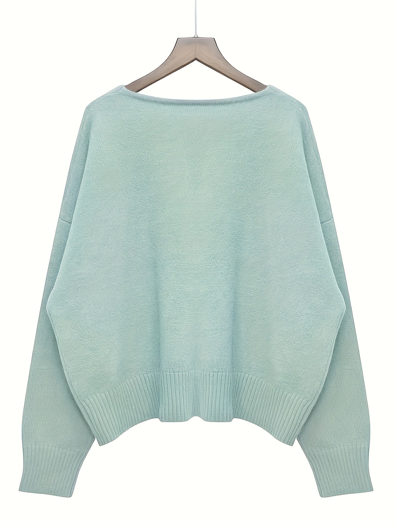 Solid Button Up Cardigan Casual V Neck Long Sleeve Cardigan