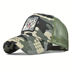 Unisex Sunshade Adjustable Baseball Cap Animal Embroidery