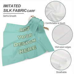 Light Silk Polyester Square Scarf - DIY Hair Accessory & Neck Scarf