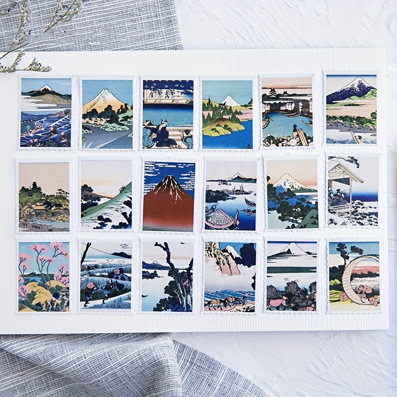 46pcs Ukiyo Pictures Stickers for Scrapbooking Albums DIY