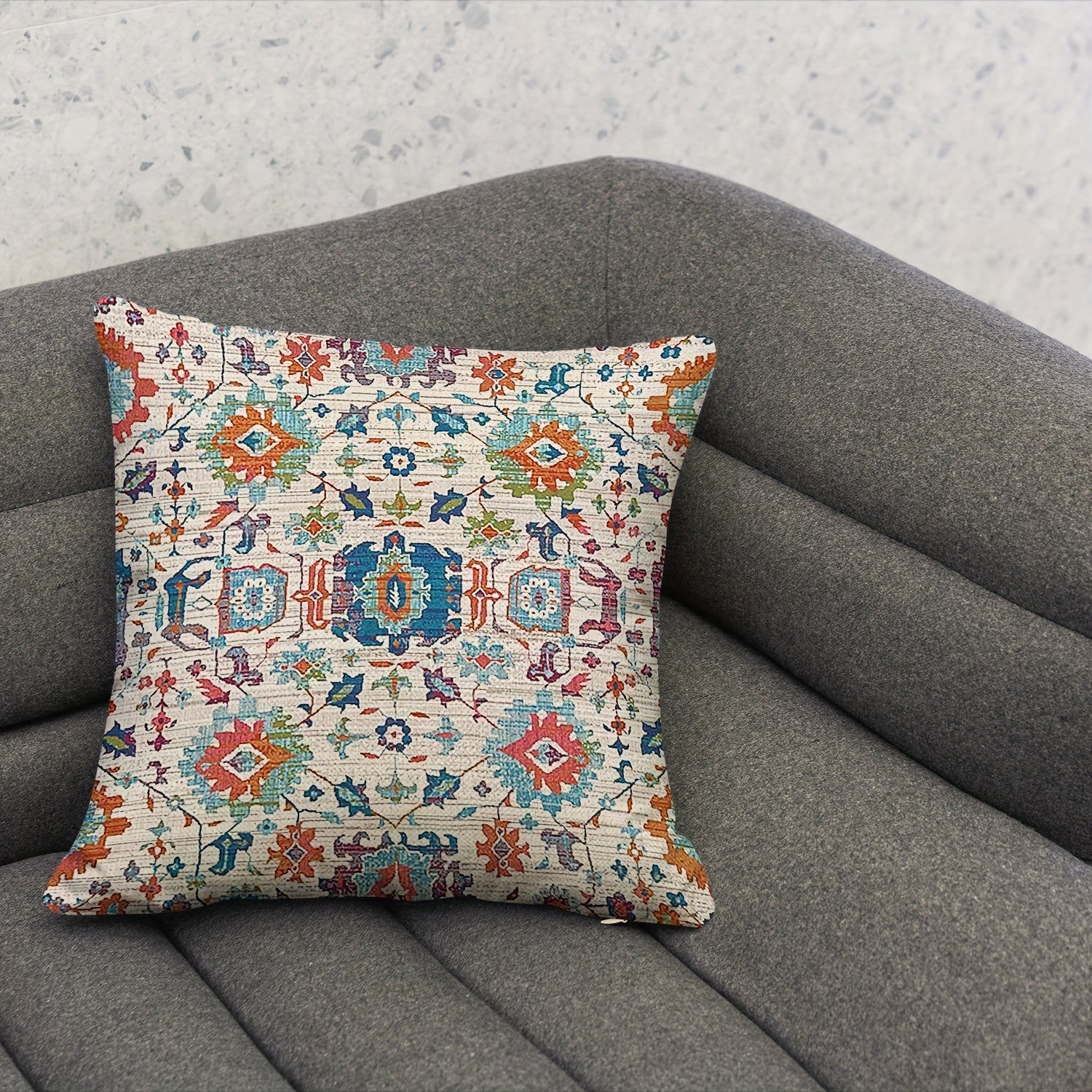 Bohemian Retro 18inch Throw Pillowcase Geometric Pattern Home Decor
