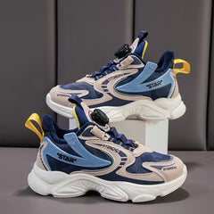Boy's Chunky Shoes With Rotating Buckle Non Slip Sneakers For Kids