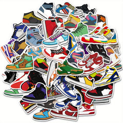 50pcs Shoe Assembly Stickers Waterproof Vinyl Notebook Stickers