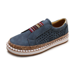 Women's Retro Flat Loafers Slip On Shoes Casual Outdoor Walking Shoes