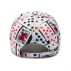 Unisex Poker Embroidered Baseball Cap for Outdoor Sport