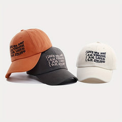 Unisex Adjustable Baseball Cap Sunshade Breathable Outdoor Sport Letter Embroide