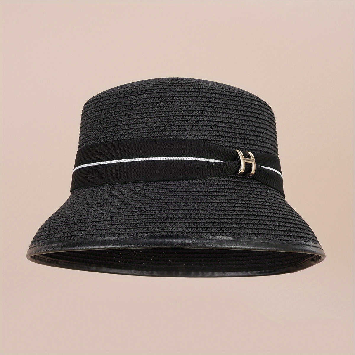 Flat Top Straw Hat Short Brim Hat Summer Hat Small Top Hat Sunshade Sun Hat
