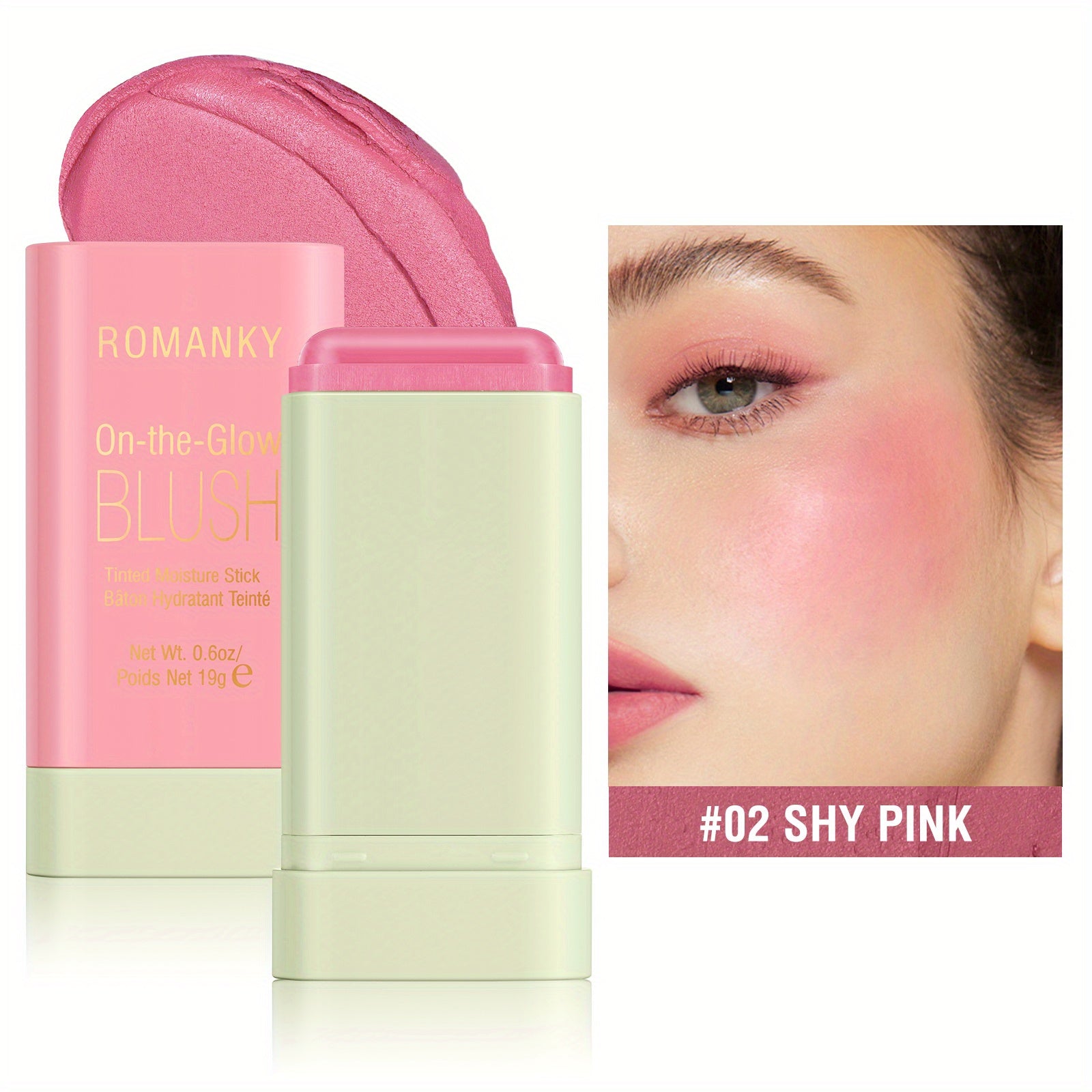 Blush Blending Stick Moisturizing Lip Balm Red Pink Orange Face Lip And Eye Tint