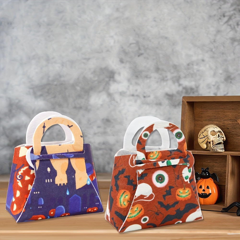 Halloween Pumpkin Tote Bag Candy Bag Trick or Treat Gift Theme Party Supplies