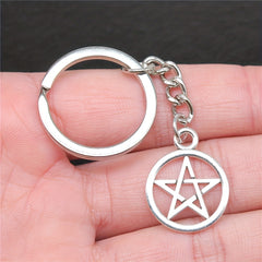 Vintage Pentagram Pendant Keychain