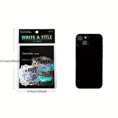 30pcs Silver Laser Magazine Stickers - DIY Journal Decorative Material