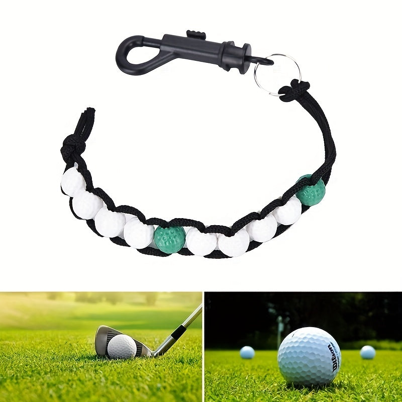 Golf Stroke Score Counter Plastic Ball Beads Putt Counter Key Chain