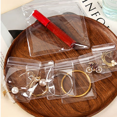 50Pcs Anti Oxidation Jewelry Storage Bags PVC Transparent Sealed