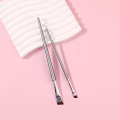 2pcs Flat Bevel Blade Eyeliner Brushes Portable Eye Brushes