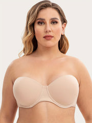 Strapless Underwire Molded Cup Non Slip Bra