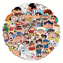 60pcs Cartoon Crayons Small Stickers for DIY Decoration
