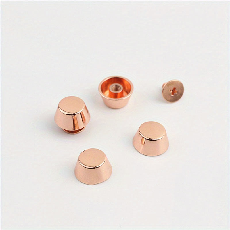 20Pcs Full Copper Bucket Nail Mushroom Bucket Rivets Metal Screw Back 8mm