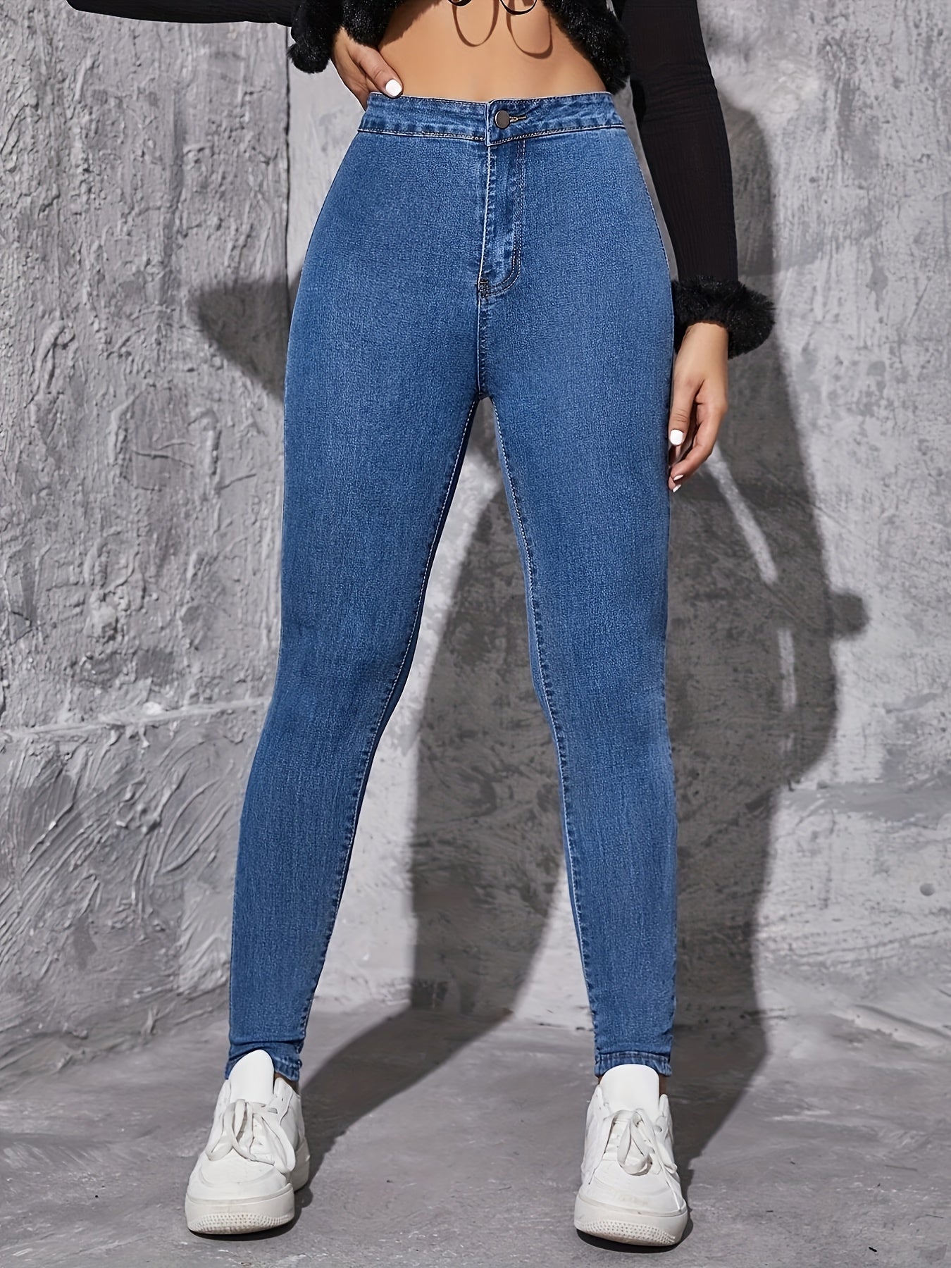 Slim Fit Casual Skinny Jeans Slight Stretch