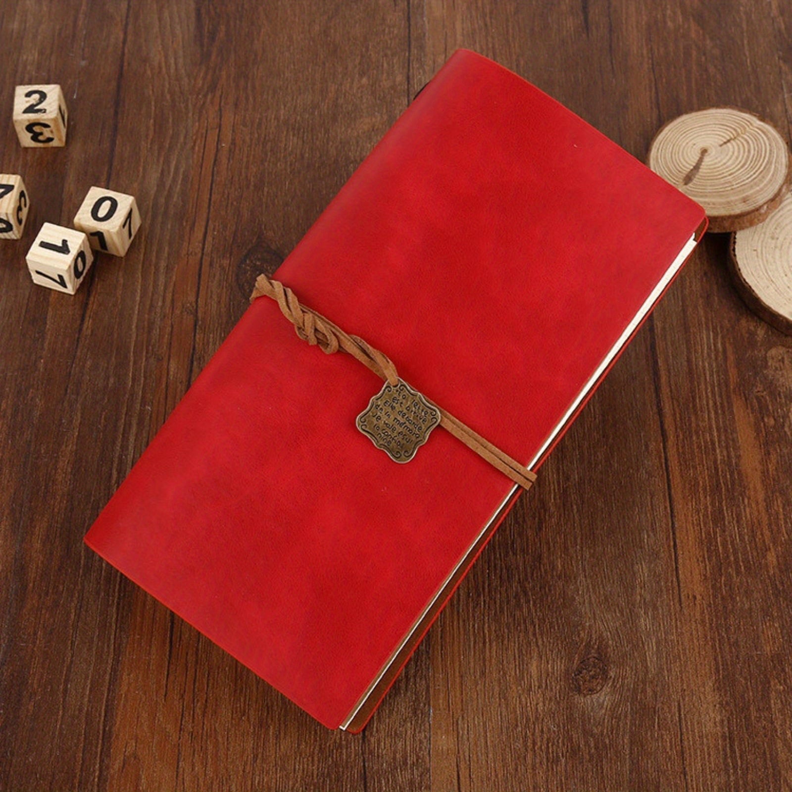 A5 Retro Leather Notepad Strap Diary - 68 Sheets