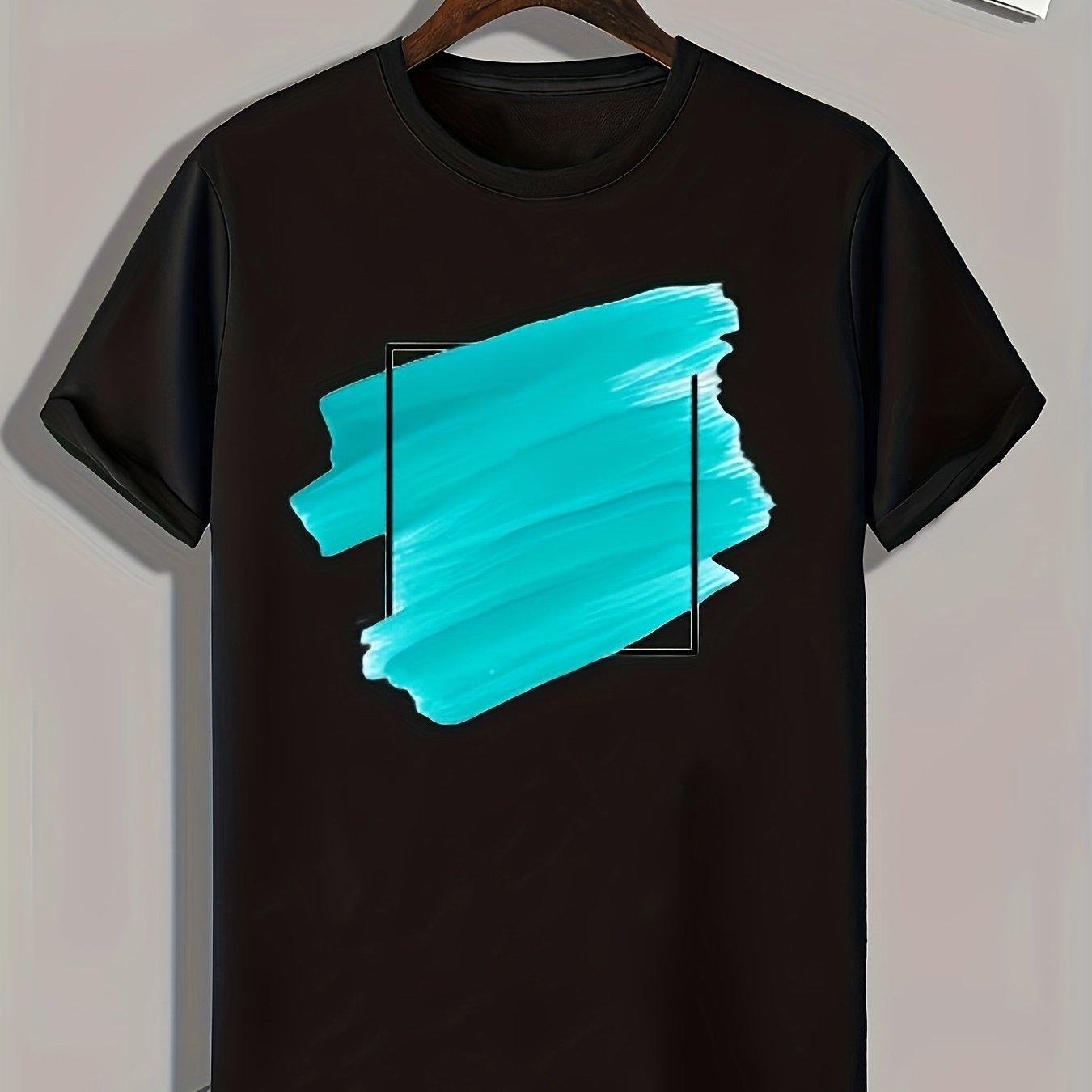 Men's Stroke Print Graphic T-shirt - Casual Tee for Summer