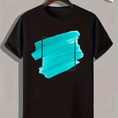 Men's Stroke Print Graphic T-shirt - Casual Tee for Summer