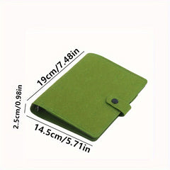 Felt Shell Binder A5 A6 Notebook Ring Binder Stationery Travel Journal
