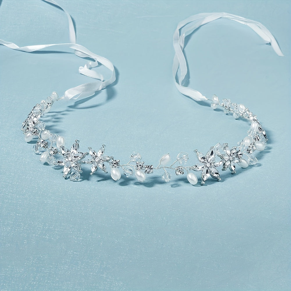 Pearl Crystal Headband Wedding Accessories