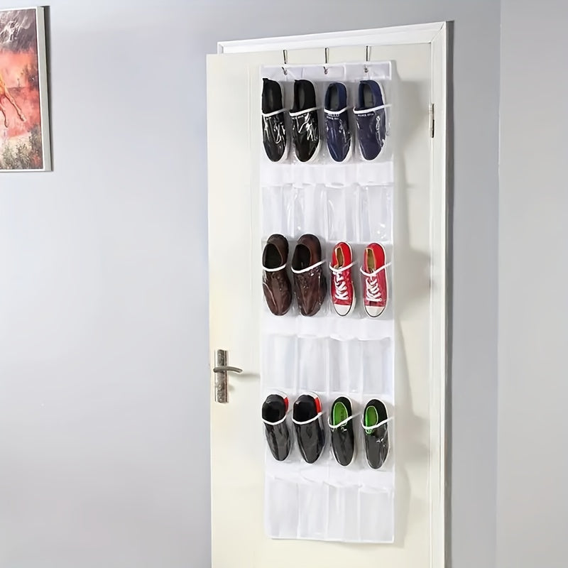 Over The Door Shoe Storage Hanging Bag 24 Grid Multifunctional Organizer