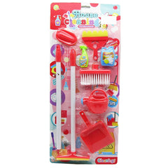 Kids House Cleaning Play Set with Mop Broom Brush Spray Bottle
