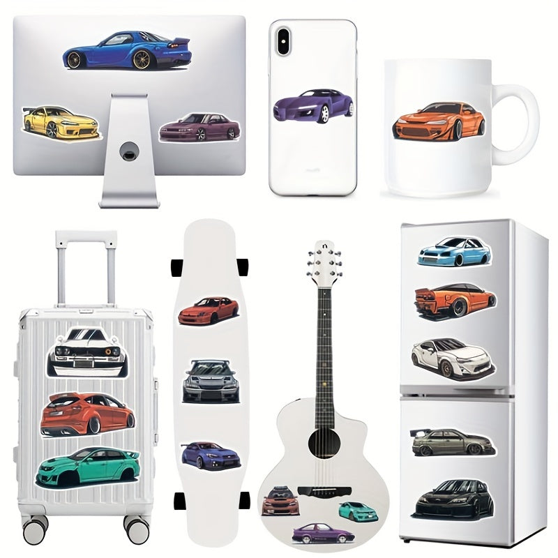 50pcs Car Cartoon Stickers for DIY Decoration